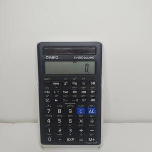 White Casio FX-260 Solar II Calculator With Case Tested